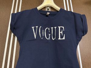 Navy Blue Vogue Graphic Tee