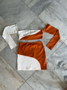 🟠Two-Tone Skirt and Top Set🟠