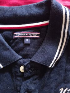Tommy Hilfiger Navy Blue Collar Neck T- Shirt