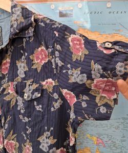 Branded Cotton Floral Shirt For Girls