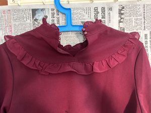 COVER STORY Ruffled Mock Neck Top