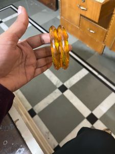 Stylish Amber Bangle Set