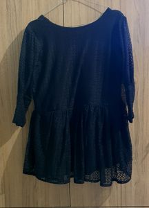 Black Peplum Top