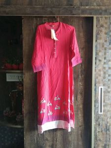 rangriti vehicle print long kurti