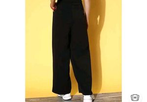 Elegant Black Wide Leg high waist Pants