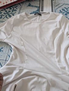 White Peplum top