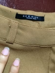 Biege High Waisted Pant