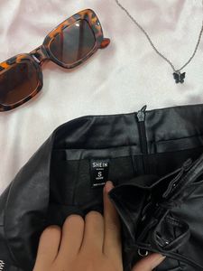 SHEIN Leather Mini Skirt