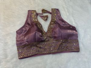 Embroidered Purple Blouse