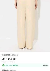 Apricot Straight Leg Pants