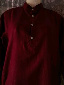 Semi Formal Mens Maroon Kurta