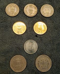Set Of 8 Rare Indian Coins