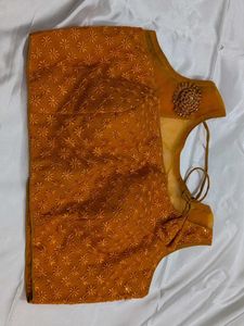 Orange Blouse Mesh Hands Inside