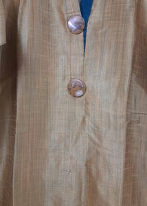 Beautiful Mustard Cotton Silk Kurta
