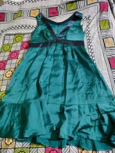 Green Satin Dress