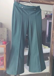 Dark Green Bell Bottom Pants