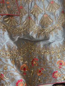 Grey Colour Heavy Work Ghagra With Duppata And Blouse