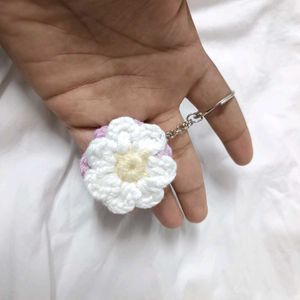 Crochet Yellow Flower Keychain 🌸🌸🌸