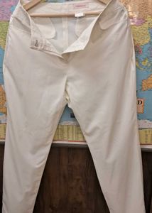 Formal Pure White Trousers