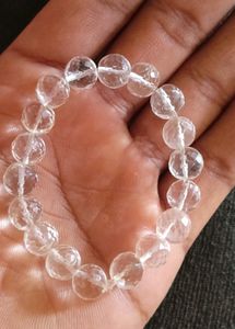 Natural Crystal Bracelet With Dimond Cutting!