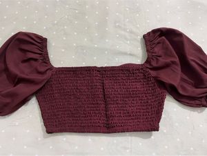Puff Sleeve Crop Top