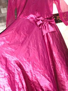 Vintage-Inspired Magenta Party Dress