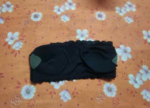 Strap Less Net Bra