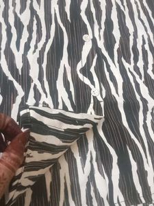 Zebra Print Shirt Dress