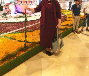 Self Flower Work Mehroon Kurti