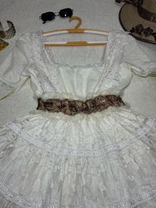White Flaired Korean Dress🤍