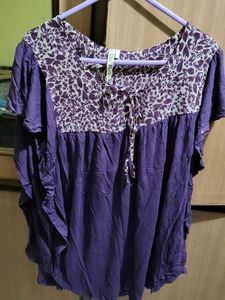 Purple Floral Top