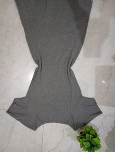 Gray Knit Mini Dress