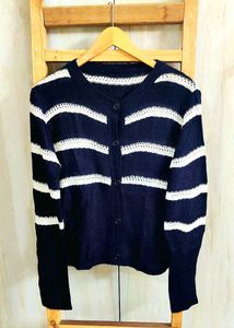 Black &amp; White Design Sweater Size-38
