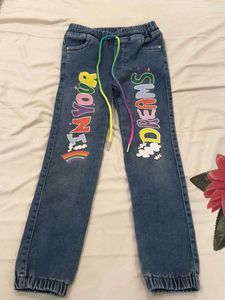 Girls 'Dream' Denim Joggers