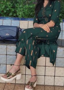 Green Kurta Sharara Set