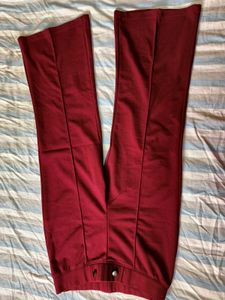 Women Regular Fit Maroon Pant