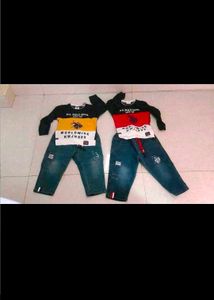 Combo Of 4 Denim Tshirt Set