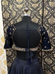 Blue Embellished Lehenga Set