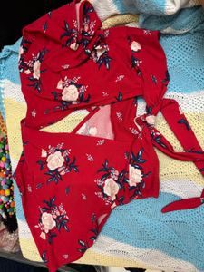 Floral Red Top