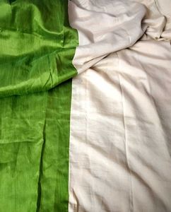 Green & Beige saree