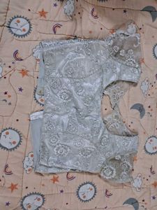 Elegant Silver Lace Blouse
