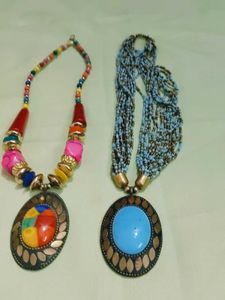Boho Beaded Necklace Set