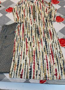 Tie-Dye Print Kurti Set