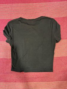 Basic Grey Crop Top