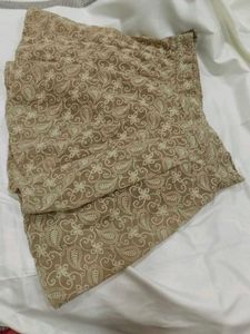 Bright Skater Skirt Chikankari Embroidery