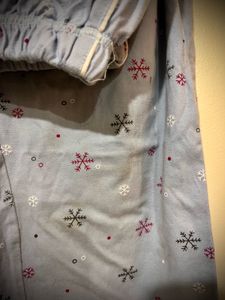 Blue Snowflake Print Co-Ord Night Wear