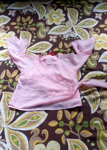 Kids Pink Colour And Grey Middie