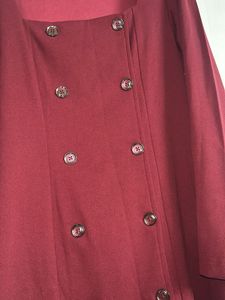 Burgundy Button-Down Mini Dress