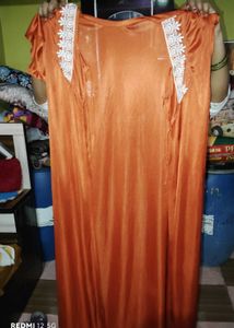 Orange Nighty with Lace