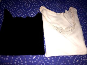 Combo Solid Black Inner With White Free For Women